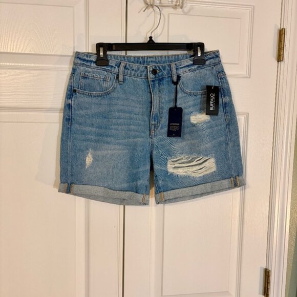 NWT Buffalo by David Bitton Distressed Boyfriend Billy Shorts Women's Size 27 - Picture 1 of 6